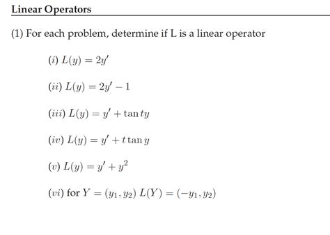 Image result for Linear Operator Examples