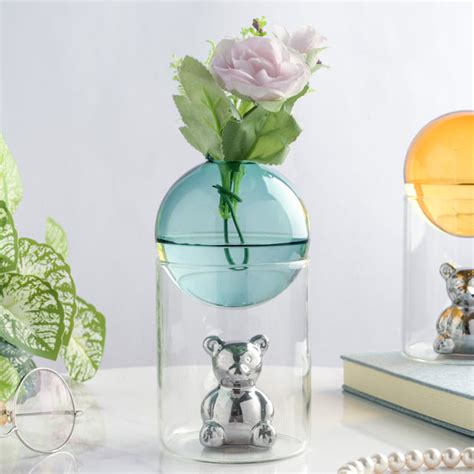 Bear In The Jar Glass Planter Green Online - Premium Vase | Nestasia
