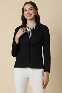 Allen Solly Solid Single Breasted Formal Women Blazer - Buy Allen Solly ...