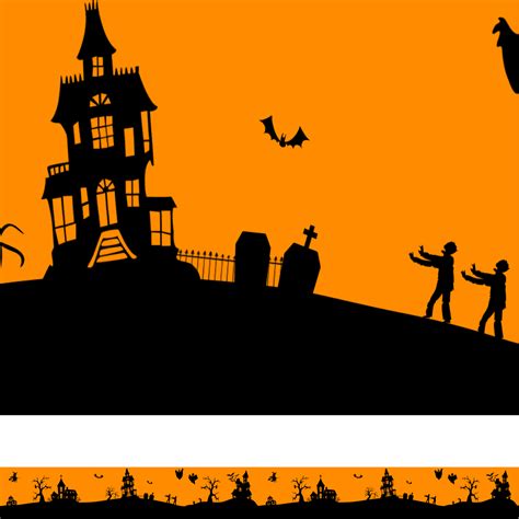 Halloween haunted houses border (10m roll) – Classy Classrooms