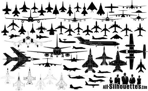 50 Airplane Silhouettes Crown Silhouette, Airplane Silhouette, Silhouette Svg, Aircraft Tattoo ...