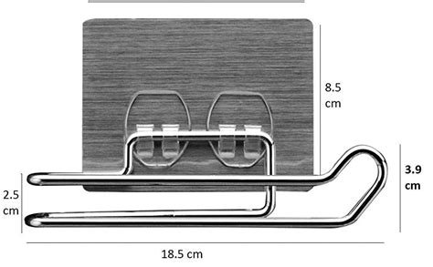 K.K. VillA Stainless Steel No Drill Self Adhesive Toilet Paper Holder ...