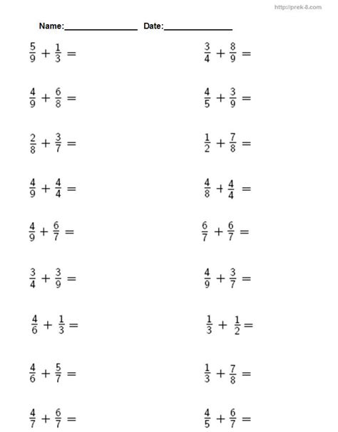 free printable fraction worksheets for grade 3