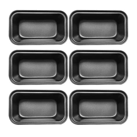Bakdcore 6 pack Mini Loaf Pans, Non-Stick Baking Bread Mold, 6 x 3 ...