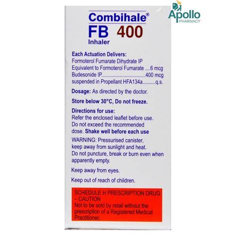 Combihale FB 400 Inhaler 120 mdi Price, Uses, Side Effects, Composition ...