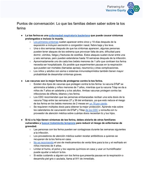 Talking Points and FAQs: What Families Should Know About Whooping Cough ...