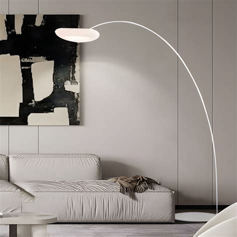 LED Linear Floor Lamp Metal & Plastic Floor Lighting Fixture in Black ...
