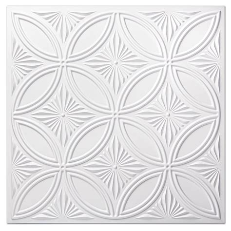Art3d Decorative PVC Drop Ceiling Tile 2ft x 2ft in White,Glue up ...