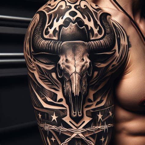 Longhorn Skull - Your Own Tattoo Design: Custom Designs Crafted for ...