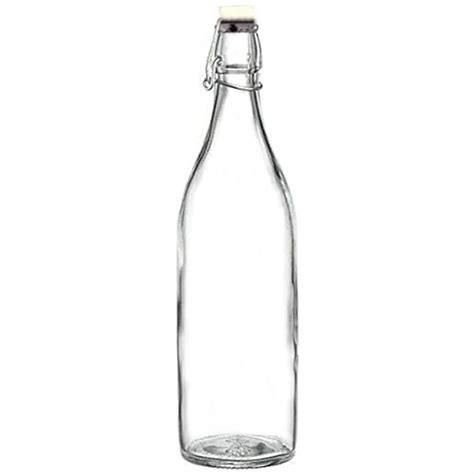 Papyrusbolsys Plain Glass Transparent Water Bottle - 1 Ltr - Pack Of 1 ...