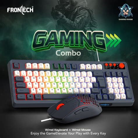 Frontech Gaming RGB Backlight Keyboard & Mouse Combo|94+4 Hot Key Layo ...