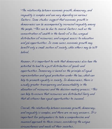 Is economic growth in democracies accompanied by increased inequalities ...