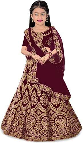 Buy Westernkart Girls' Taffeta Silk Lehenga Choli Mantra Kids- Green ...