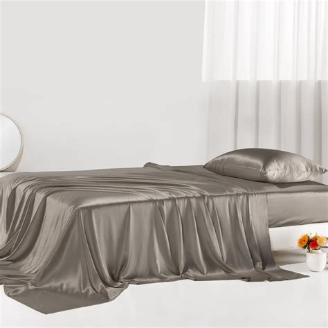 Amazon.com: PROMEED Luxurious 30 Momme Mulberry Silk Sheet Set 4pcs ...