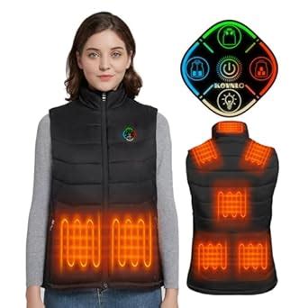 KOVNLO Heated Vest Women, (Battery Pack Not Included) Smart Controller ...