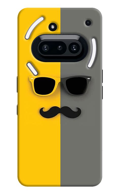 Save Big: Get the Sunglasses with Mustache Nothing Phone 3A Back Cover ...