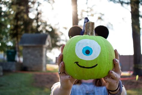 Mike Wazowski Painted Pumpkin