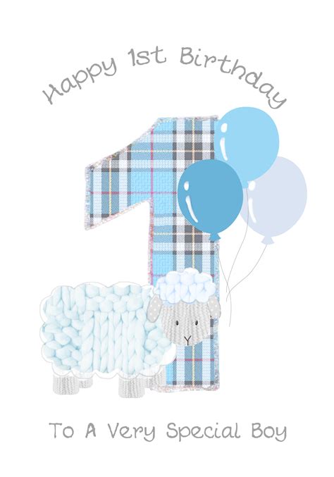 Happy 1st Birthday Boy Cards