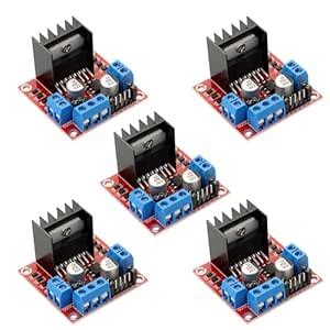 ENLOZURE 5Pcs L298N Motor Driver Controller Board Module for Arduino ...