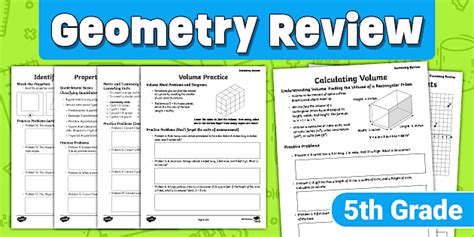 Fifth Grade Geometry Review