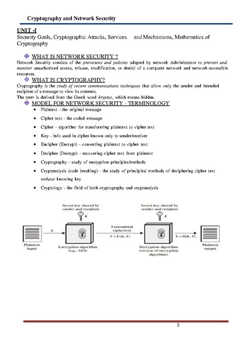 Cryptography and Network Security (Unit 1) - Security Goals ...
