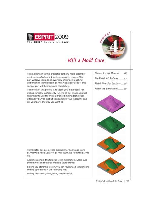 Esprit Tutorial Milling 的图像结果