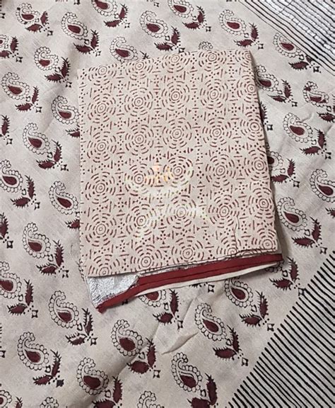 Bagalpuri Handblock bagru printed linen cotton saree – Nivi- Weaving ...