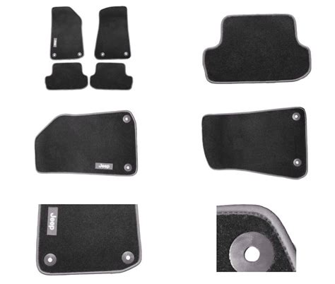 Jeep Wrangler - Set Of Premium Front & Rear Velour Floor Mats