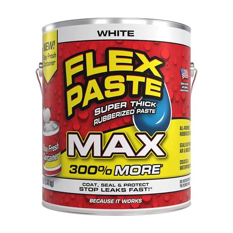 Flex Paste MAX, 12 lb Can, White, Waterproof Paintable Putty, Spackle ...