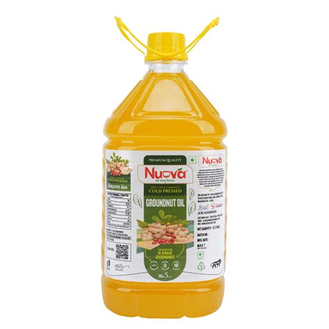 Nuova Cold Pressed Groundnut (peanut) Oil 5 Ltr - Application: Xooking ...