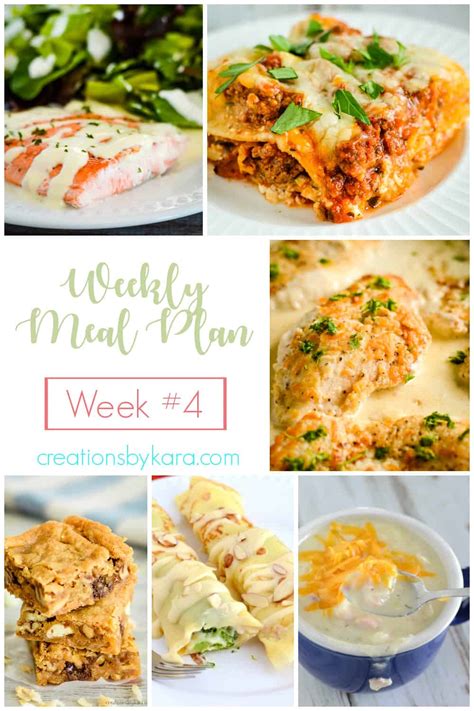 Weekly Menu Plan 的图像结果