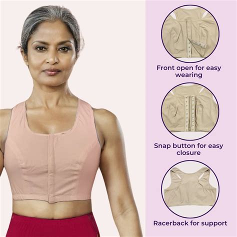 Buy Front Open Button Bra For Elderly
