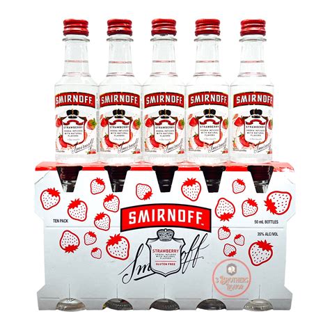 Smirnoff Strawberry Flavored Vodka Mini Shots (10 Of 50ML ...