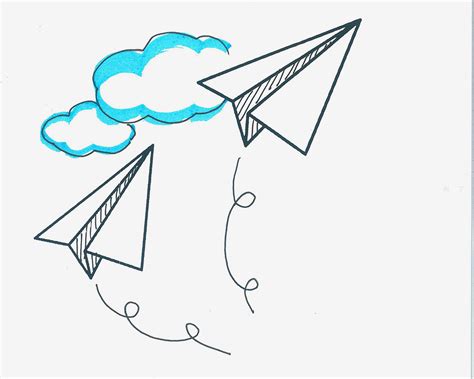 飞行的纸飞机简笔画画法图片步骤🎬小小画家