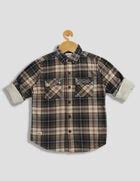 Buy Corduroy Checks Shirt with Washed Fashion Denims Online