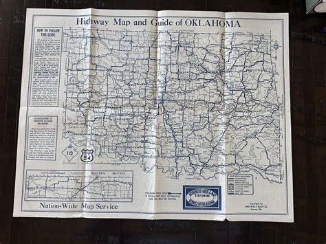1920s Oklahoma Highways And Guide Map | #4697622177
