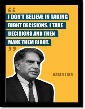 Ratan tata Motivational Quotes frames for OFFICE & STUDENT- Framed ...