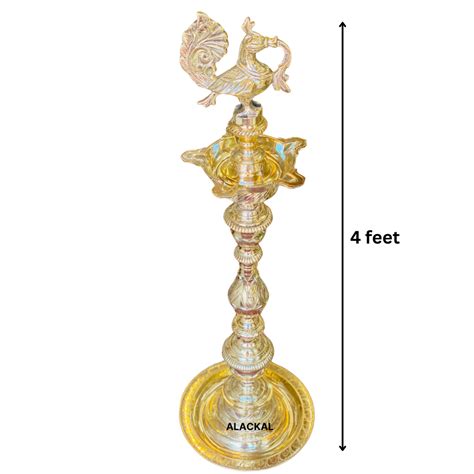 BRASS MAHABHARATHA VILAKKU | KUTHUVILAKKU | PEACOCK HEADED OIL LAMP ...