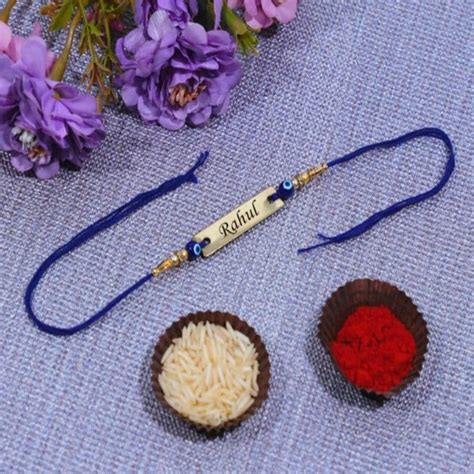 Personalized Evil Eye Rakhi with Name (Protection, Luck) | Zestpics