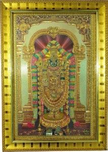 Maharajas Lord Balaji 24K Gold Foil Hindu Photo Frame (10X7 inch ...