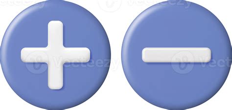 3d Plus and Minus Icon 35715449 PNG