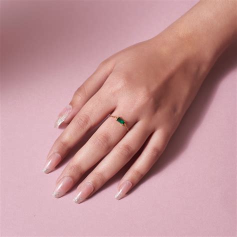 Emerald Green Self-Love Chain Ring | Salty – Salty Accessories