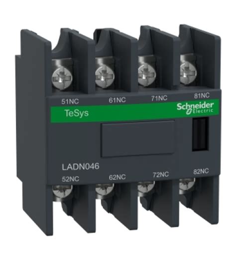 LADN046 - Auxiliary contact block, TeSys D, 4NC, front mounting, lugs ...