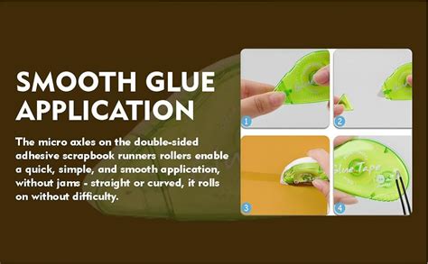 THECLOUDMALL® Double Sided Tape Roller, Adhesive Scrapbooking Glue ...