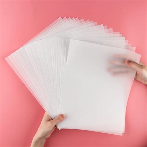 Vellum Paper, 60 Pack Frosted Smooth Vellum Sheets, 8.5x11 Inch, 93GSM ...
