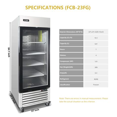 Buy Single Glass Door Merchandiser Freezer - KITMA 19.1 Cu.Ft ...