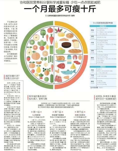 北京协和医院的减肥食谱文字版 一个月能瘦十斤的方法 _八宝网
