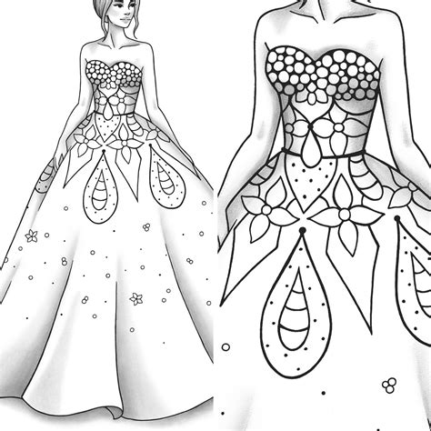 Printable Coloring Page Fashion and Clothes Colouring Sheet - Etsy ...