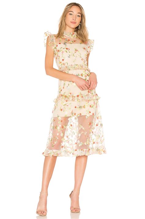 VONE Margot Dress in Multi Floral Nude Yellow | REVOLVE