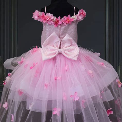 Gorgeous Off Shoulder Floral Train Gown Dress